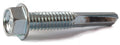12-24 x 2 Hex Washer Head Self Drilling Screw TEK 5 Zinc Plated