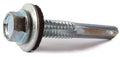 12-24 x 2 Hex Washer Head Self Drilling Screw TEK 5 w/ Neo Washer Zinc Plated