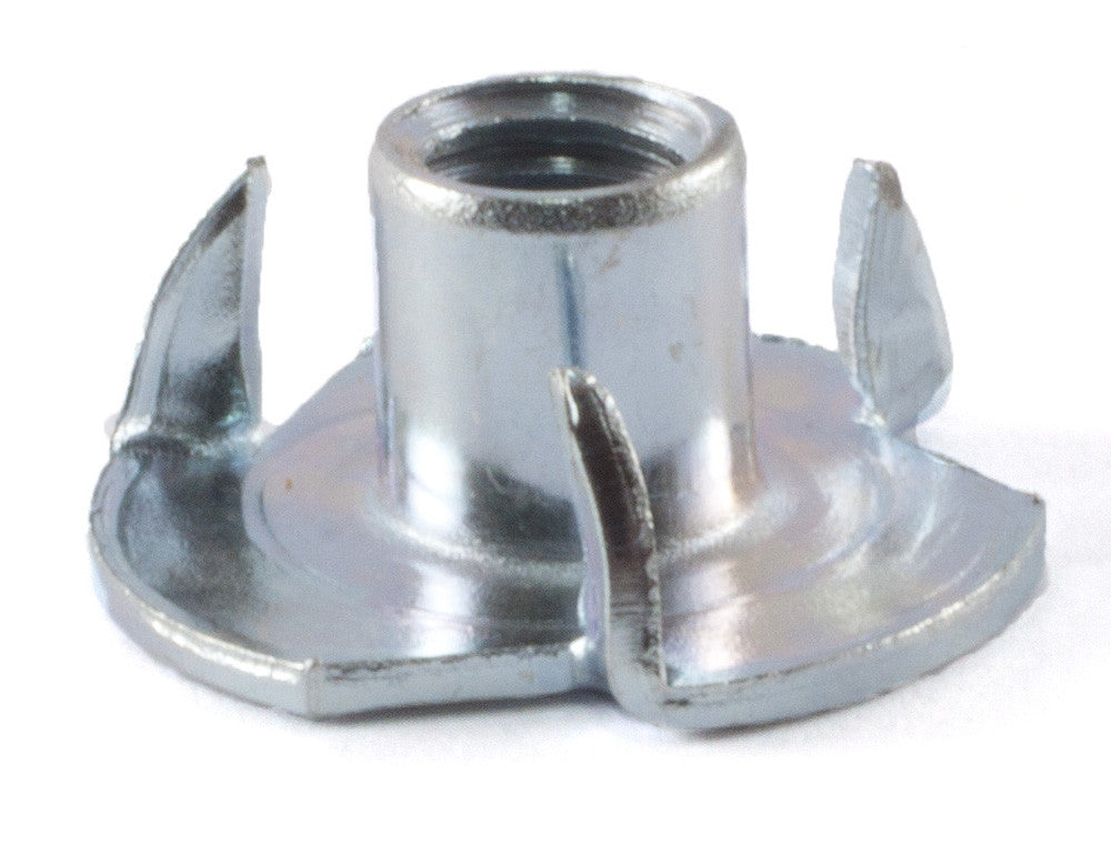 10-24 x 5/16 Tee Nut 3 Prong Zinc Plated