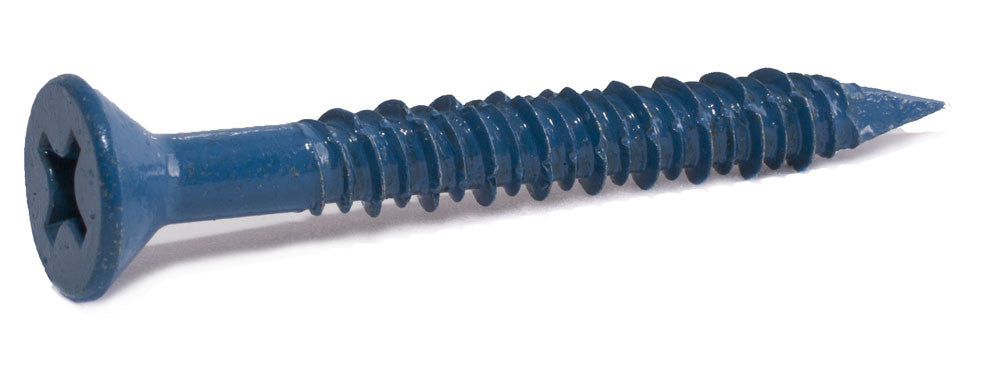 1/4 x 2 3/4 Phillips Flat Concrete Screw Blue