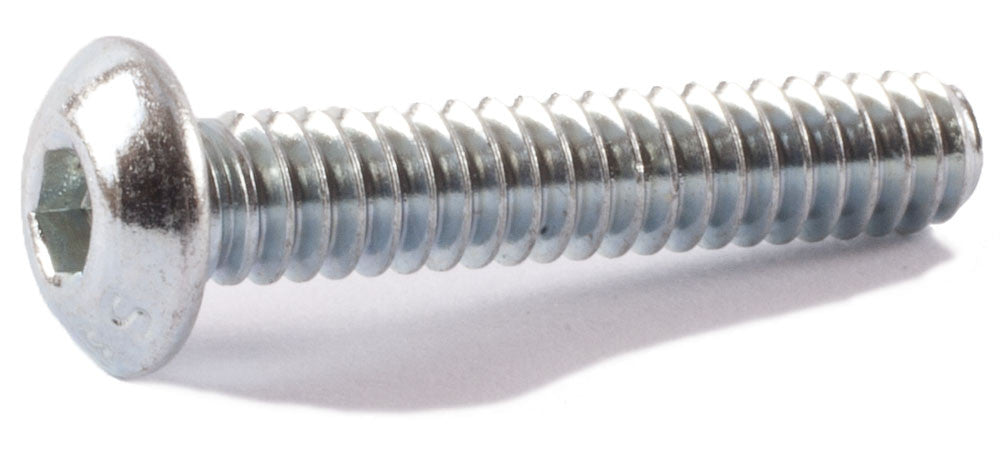 1/4-28 x 1/2 Button Socket Cap Screw Zinc