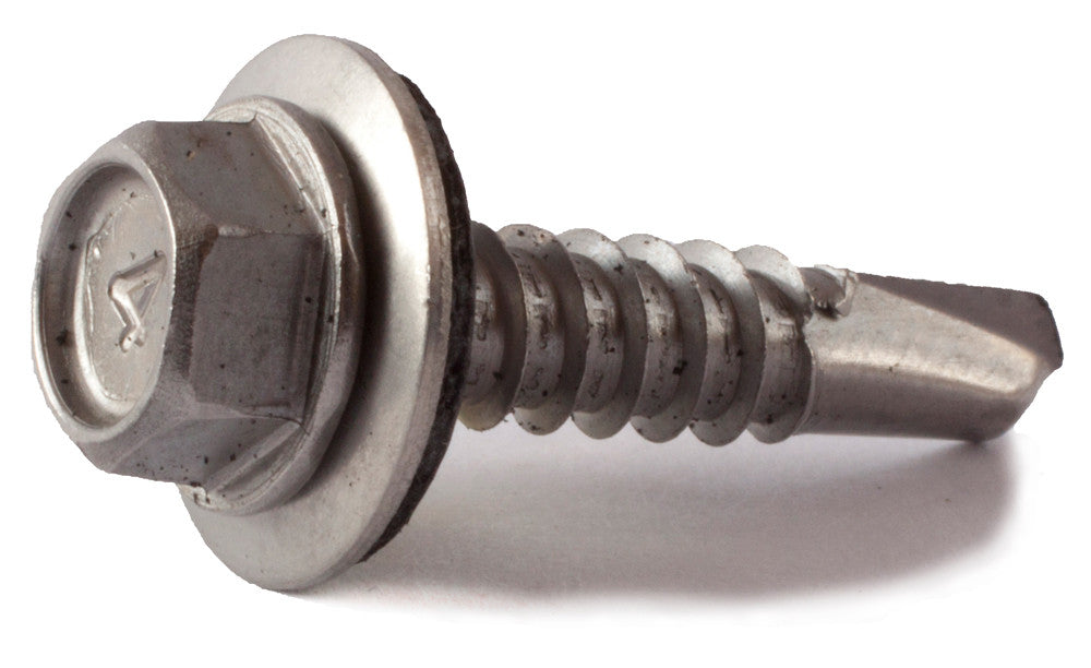 8-18 x 3/4 Hex Washer Head Self Drill Screw w/ Neo 410 SS