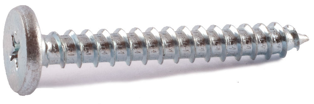 10-12 x 1 1/2 Phillips Pancake Panel Clip Screws Zinc Plated - Carton (3000)