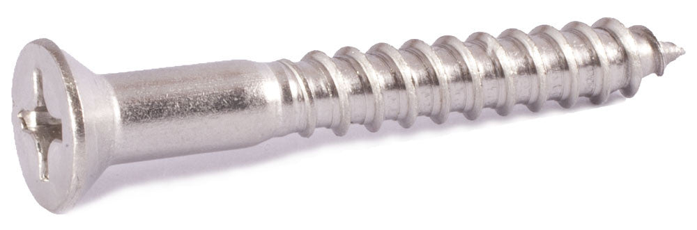 14 x 1 Phillips Flat Wood Screw 18-8 SS