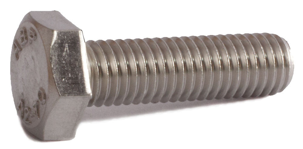M10-1.50 x 25 Hex Cap Screw DIN 933 A2 (18-8) Stainless Steel