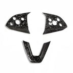Model 3 / Y Steering Wheel Middle Trim Cover - Carbon Fiber Interior Mods