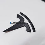 Model 3 / Y T Logo Overlay Front & Rear - Real Carbon Fiber Exterior