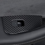 Dry Carbon Fiber Window & Door Switch Covers for Model Y / Model 3（Left Hand Drive）
