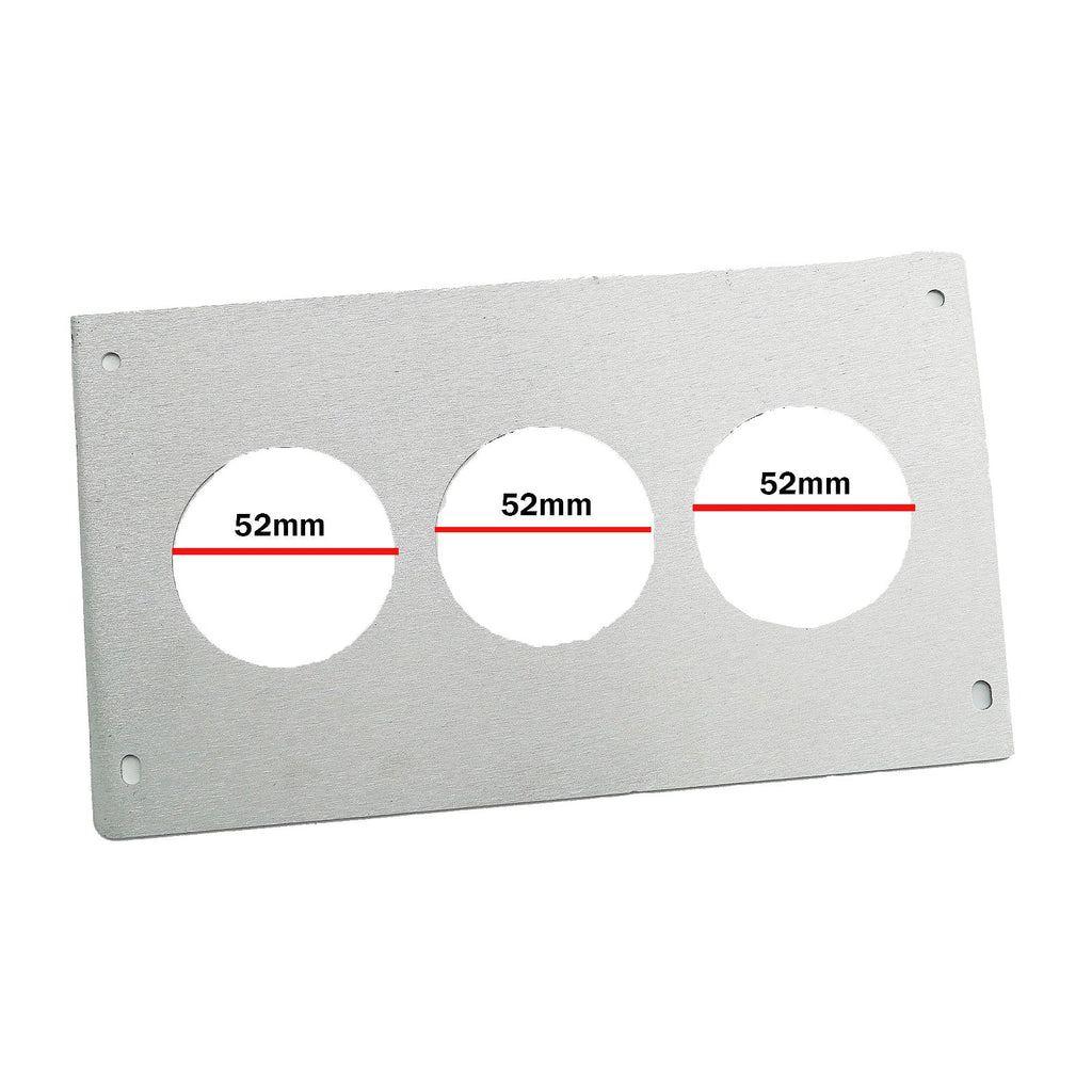 Aluminum Radio Replacement Plate Cover 52mm Gauge For Foxbody Mustang 87-93