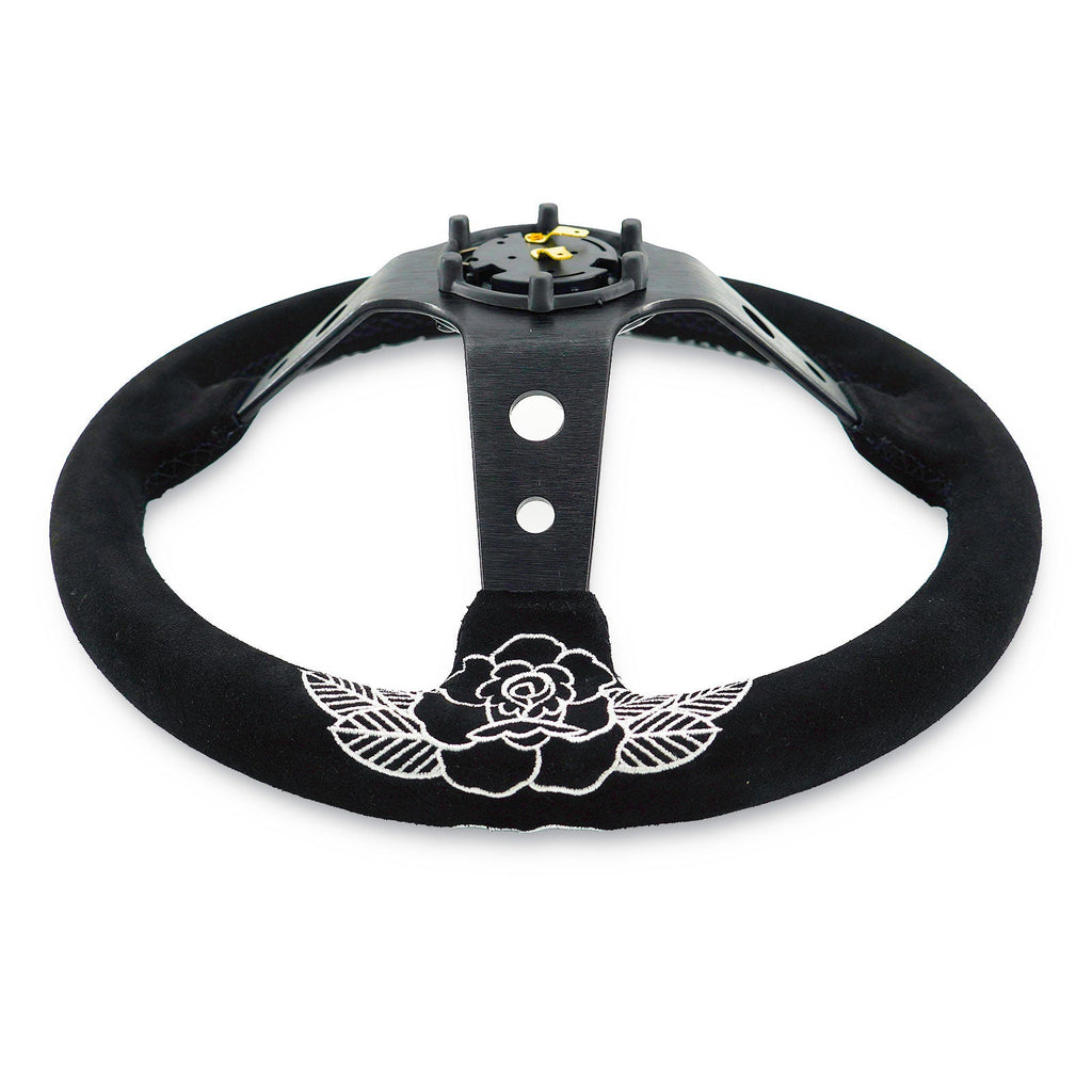 BW Rose Steering Wheel + Hub Adapter Kit For Toyota Pickup, Corolla, 4Runner, MR2, Camry