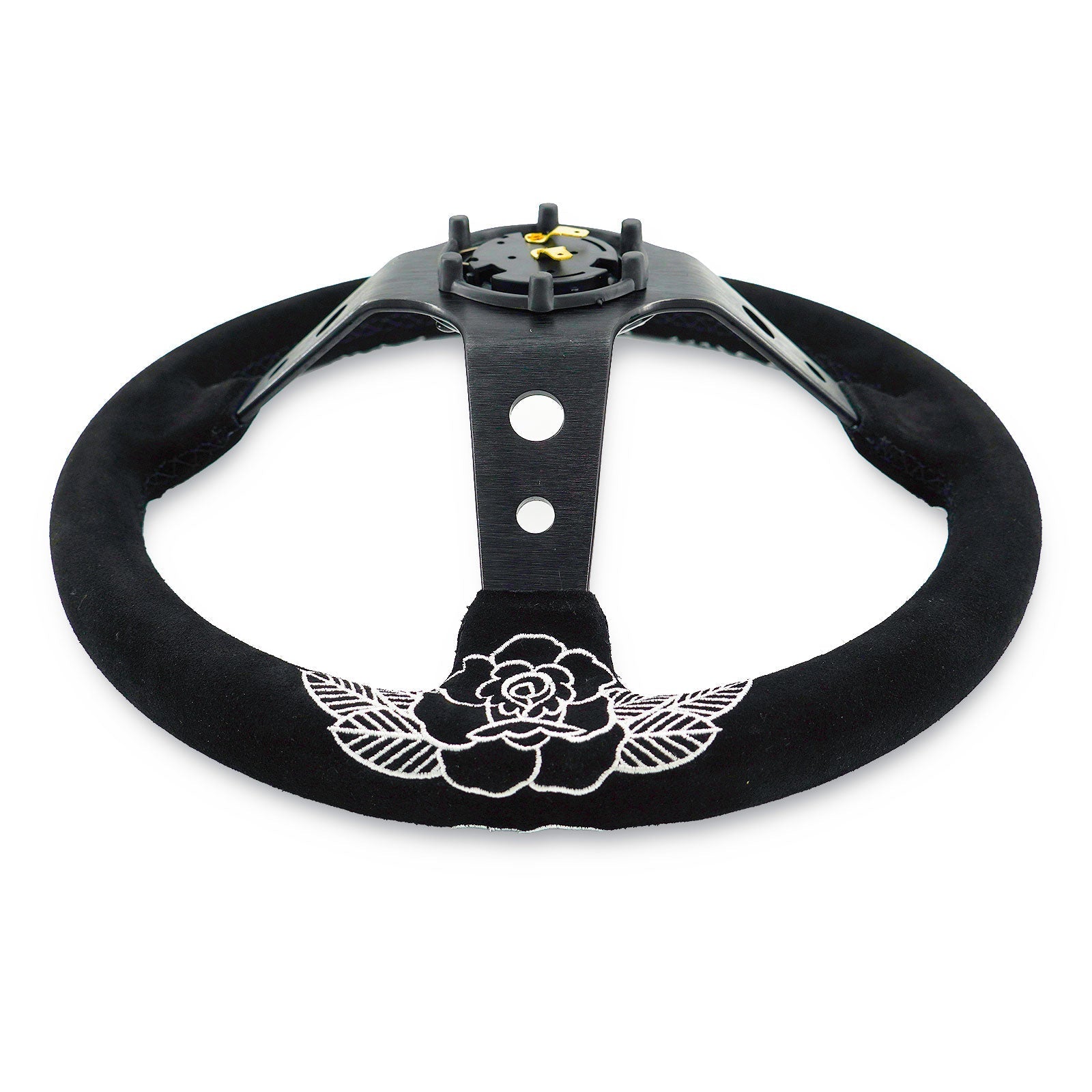 BW Rose Steering Wheel + Hub Adapter Kit For 96-06 Civic Prelude, S2000, Accord, RSX