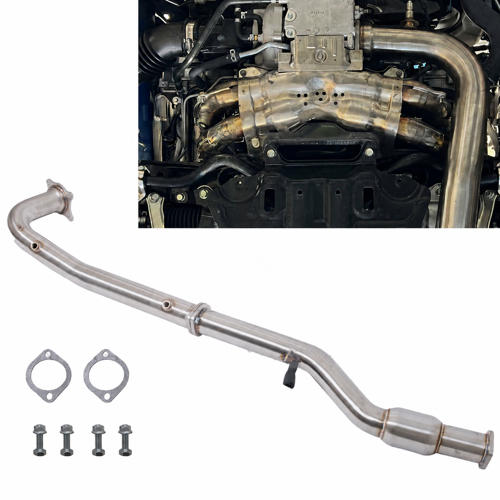 Subaru 6MT High Flow Cat Resonated Pipe Intake Tube Exhaust For 15-21 WRX