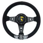 BW Rose 350mm Racing Steering Wheel + Hub Adapter Boss Kit for Civic, Del Sol, Integra
