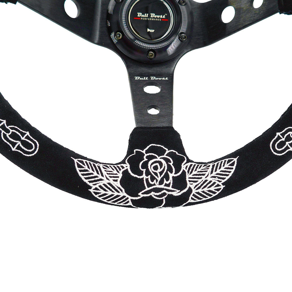 BW Rose Steering Wheel + Hub Adapter Kit For 96-06 Civic Prelude, S2000, Accord, RSX
