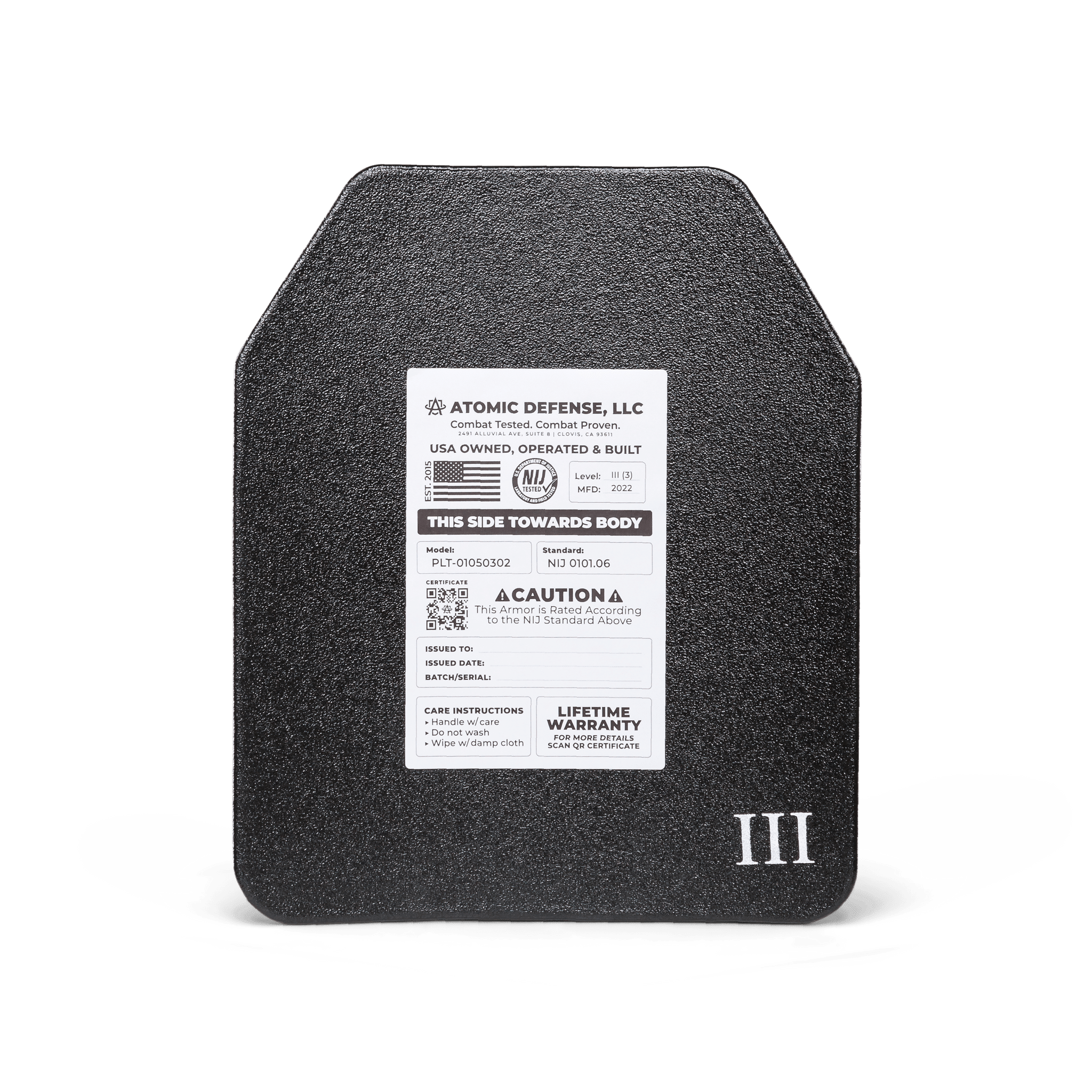 NIJ Level III+ Body Armor Plate - ESAPI - Light-weight