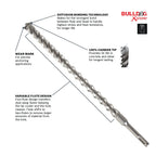 BOSCH HCFC2102 5/8 In. x 6 In. x 8-1/2 In. SDS-plus® Bulldog™ Xtreme Carbide Rotary Hammer Drill Bit