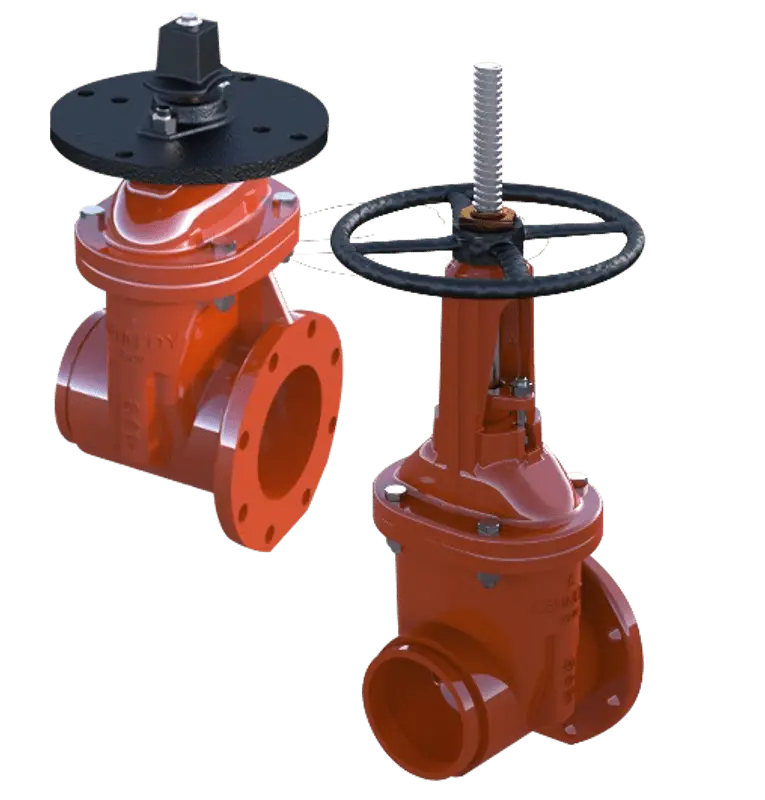 OSY Flanged Gate Valve 350psi Resilient Wedge NRS