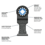 BOSCH OSL114C 1-1/4 In. Starlock® Oscillating Multi Tool Carbide Plunge Cut Blade