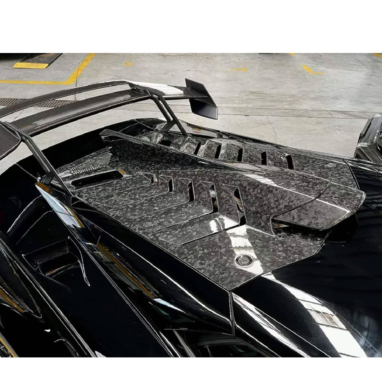 STO Style Carbon Fiber Engine Hood for Lamborghini Huracan LP580 LP610 EVO