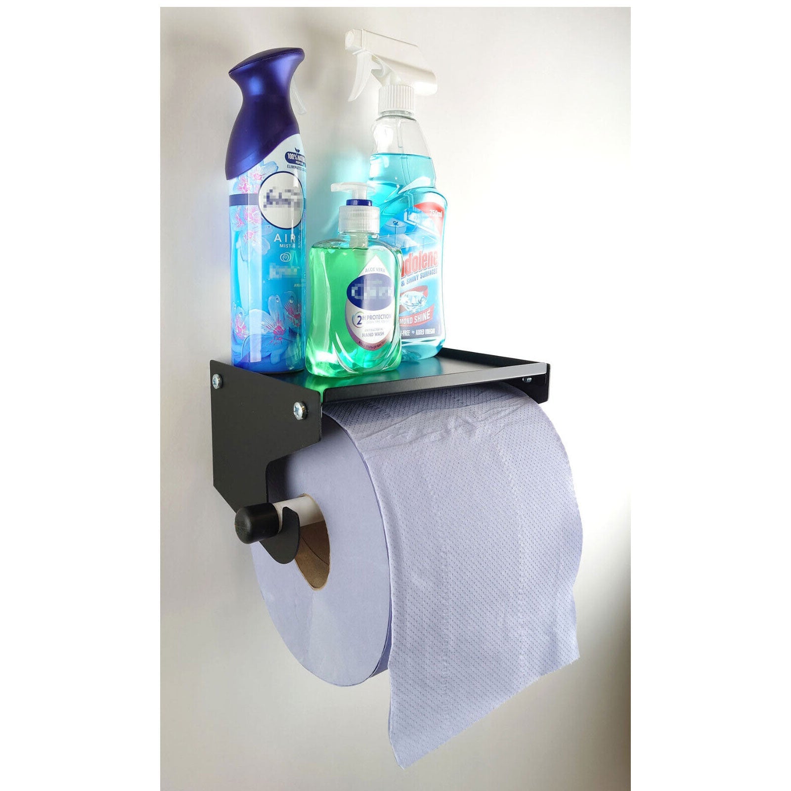 Heavy Duty Metal Blue Roll Holder Wall Mounted Galvanized Paper Towel Dispenser