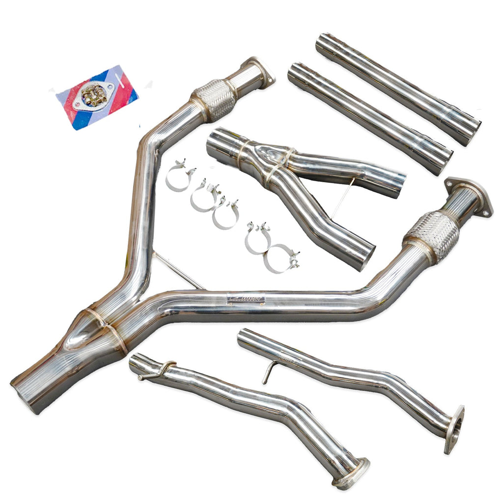2.5" to 3" Y-Pipe Kit Stainless Steel for 2016-2023 Infiniti Q50 V37 V6 3.0L Twin Turbo