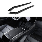 Real Dry Carbon Fiber Center Console Side Panel Overlays for Model 3 Highland / Model Y Juniper(2 Pieces)