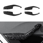Real Dry Carbon Fiber Door Armrest Cover Overlays for Model 3 Highland