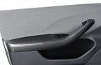 Real Dry Carbon Fiber Door Armrest Cover Overlays for Model 3 Highland