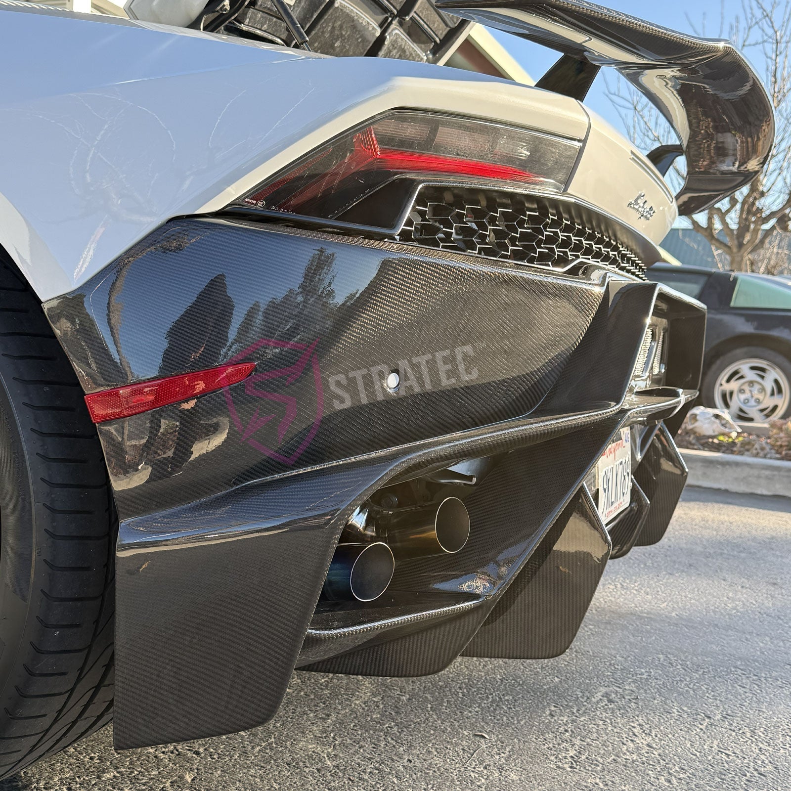 VRS Carbon Fiber Rear Bumper Diffuser for Lamborghini Huracan LP 610 4