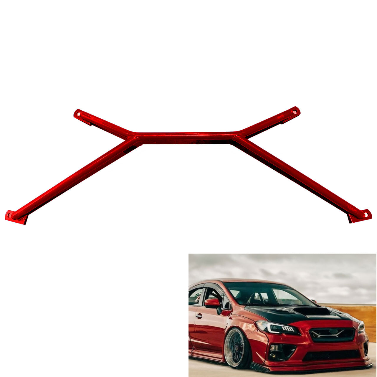 Half Front Chassis Brace for Subaru WRX STI 15-21 Reinforcement Bar
