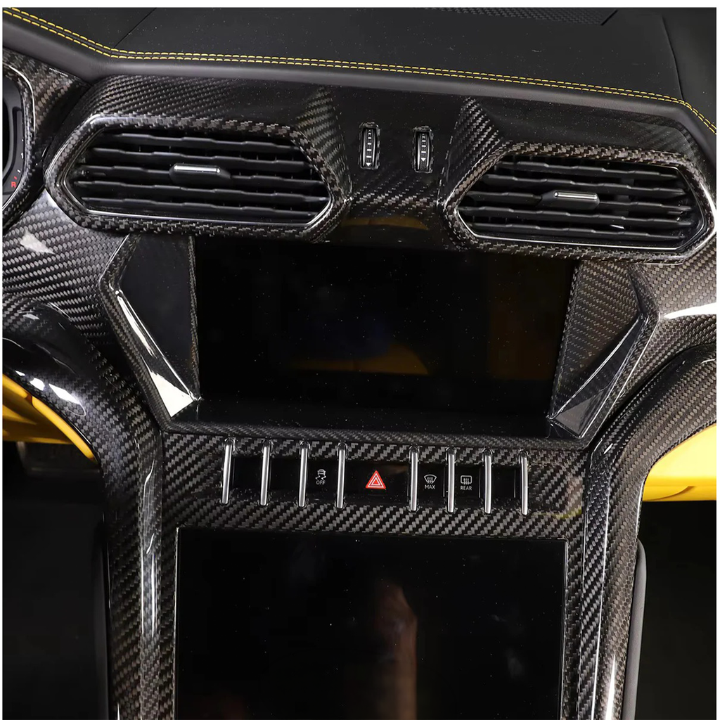 Dry Carbon Fiber Interior Center Screen Trim Cover for Lamborghini Urus