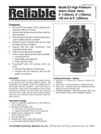Reliable E3 Fire Alarm Valve & Trim - Water Flow Detection
