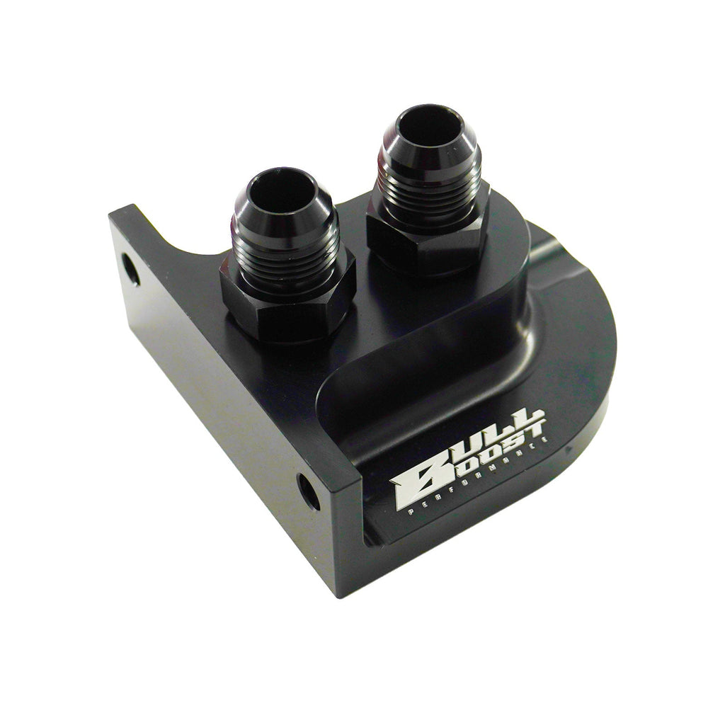 Billet Remote Oil Filter Relocation Mounting Bracket -10 AN with Pressure Port
