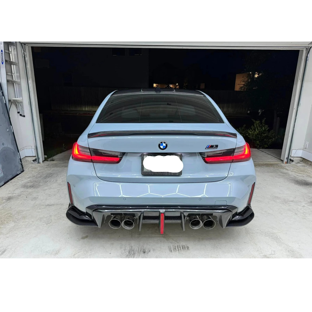 Carbon Fiber Rear Diffuser Brake Light V1 for BMW G80 M3 G82 G83 M4