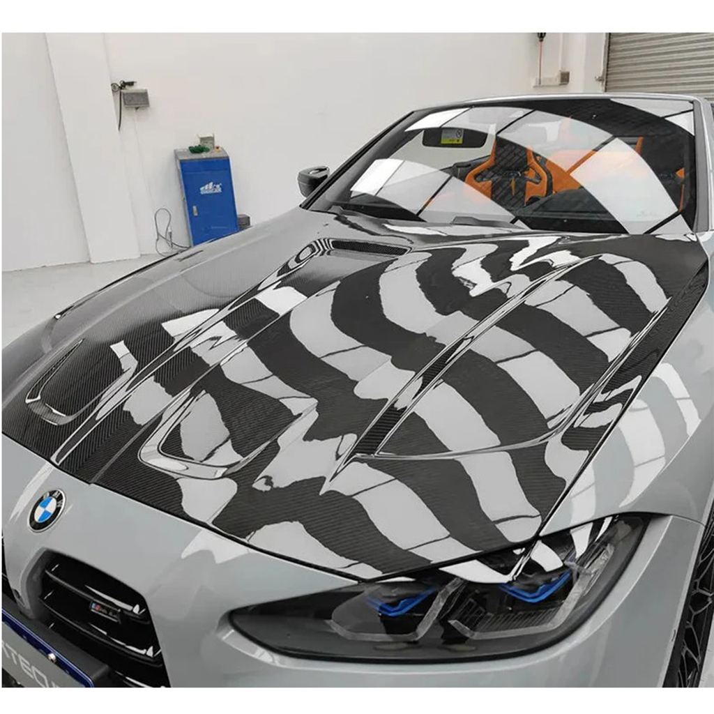 Prepreg Carbon Fiber PT Style Engine Hood for BMW G80 M3 G82 G83 M4