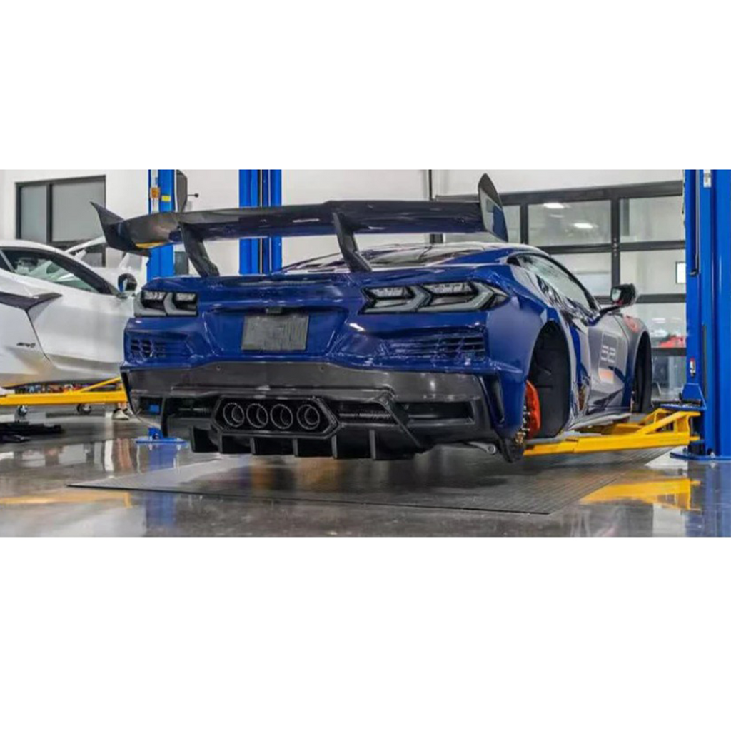 Dry Carbon Fiber Rear Diffuser for Chevrolet Corvette C8 Z06 ZR1