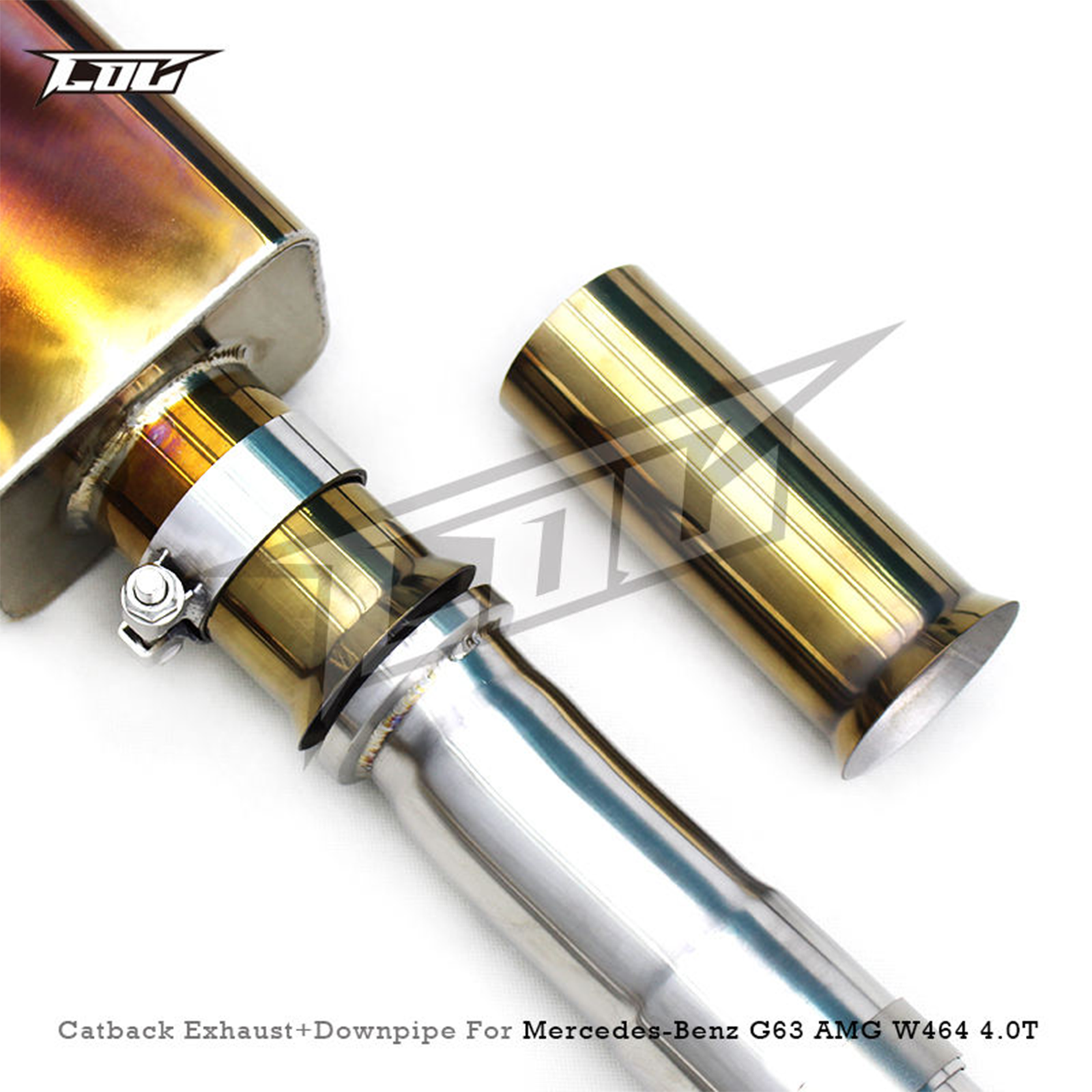 Titanium Catback Exhaust System with Free Flow Downpipes for Mercedes Benz G63 AMG W464 4.0T