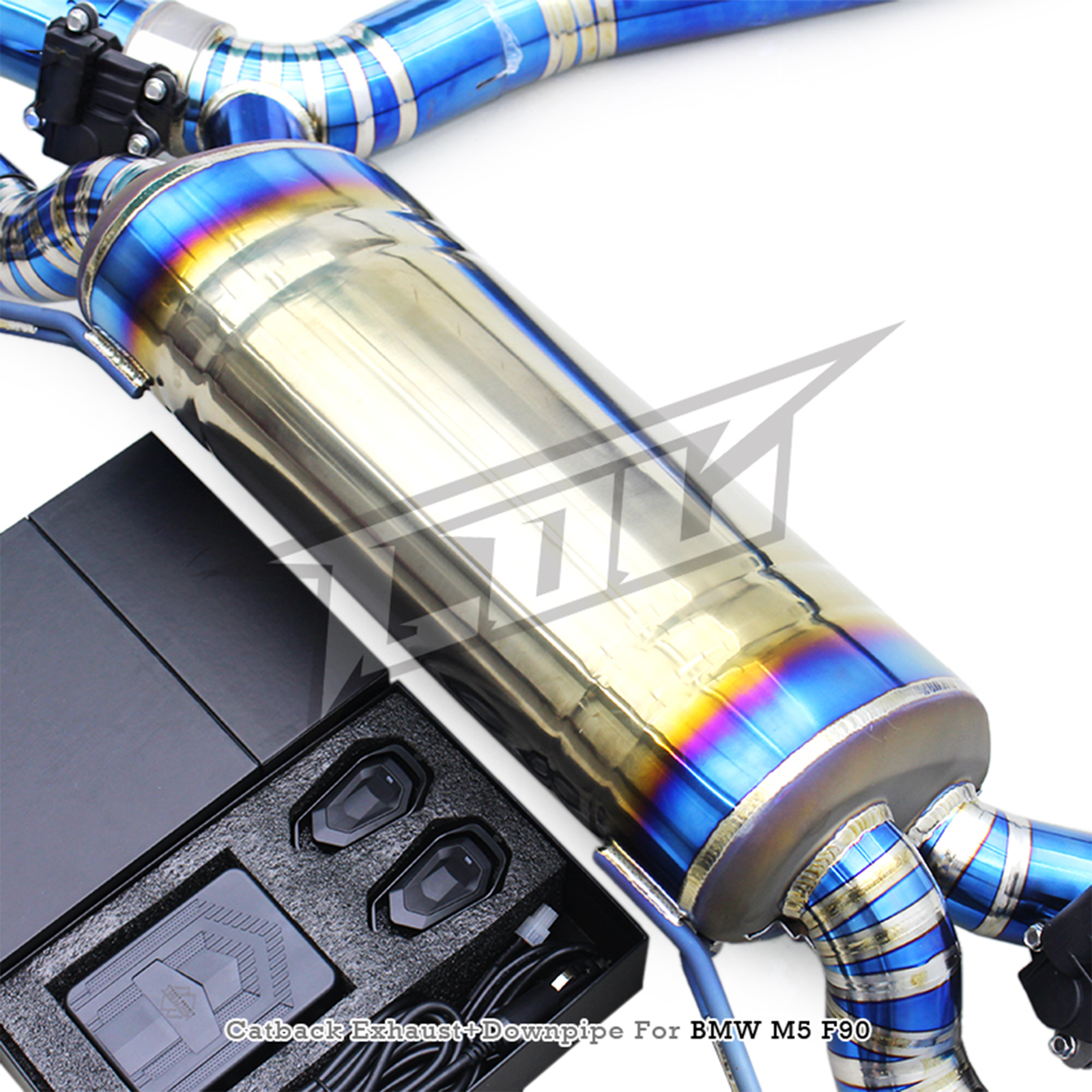 Valved Titanium Catback Exhaust System Downpipe for BMW M5 F90 4.4T
