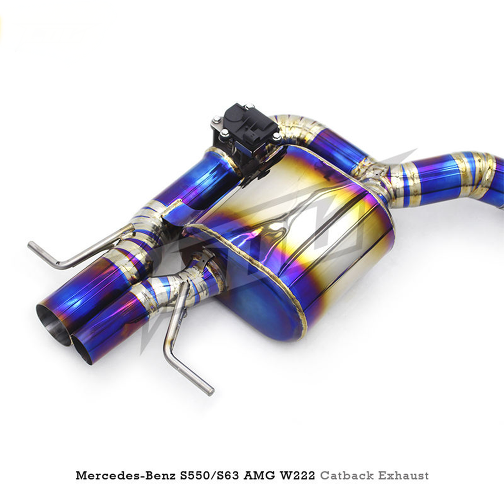 Titanium Valved Catback Exhaust System for Mercedes Benz S550 S500 S63 AMG W222 4.7T 5.5T