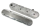 Aluminum finned Valve Covers w/ Coil Mounts & Cover for LS Engine Polished