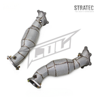 High‑Flow Catted Stainless Steel Downpipe with Heat Shield for Nissan GT‑R R35 3.8TT