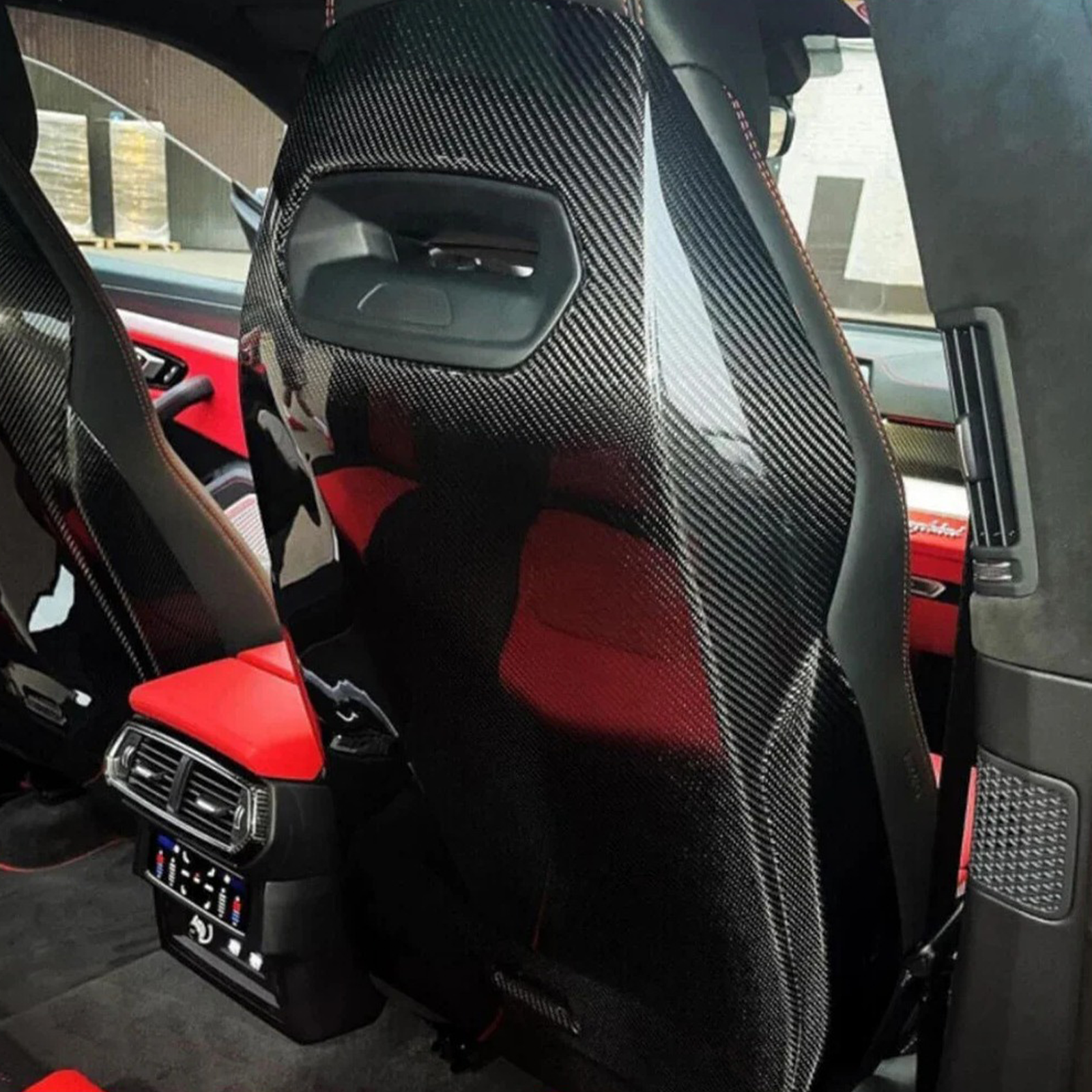 Dry Carbon Fiber Rear Back Seat Cover for Lamborghini Urus