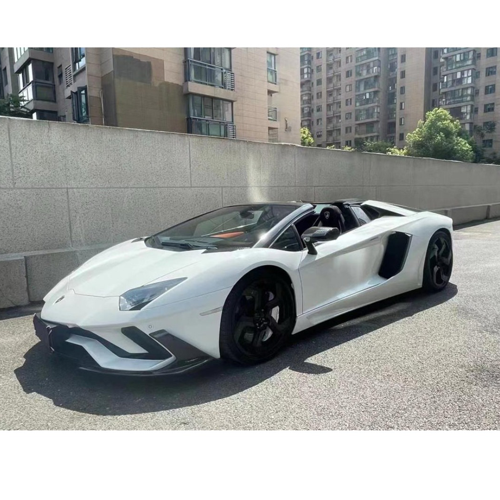 OEM Style Dry Carbon Fiber Front Lip and Rear Diffuser for Lamborghini Aventador LP740