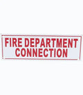 Fire Department Connection Sign 6" X 2" For Safety