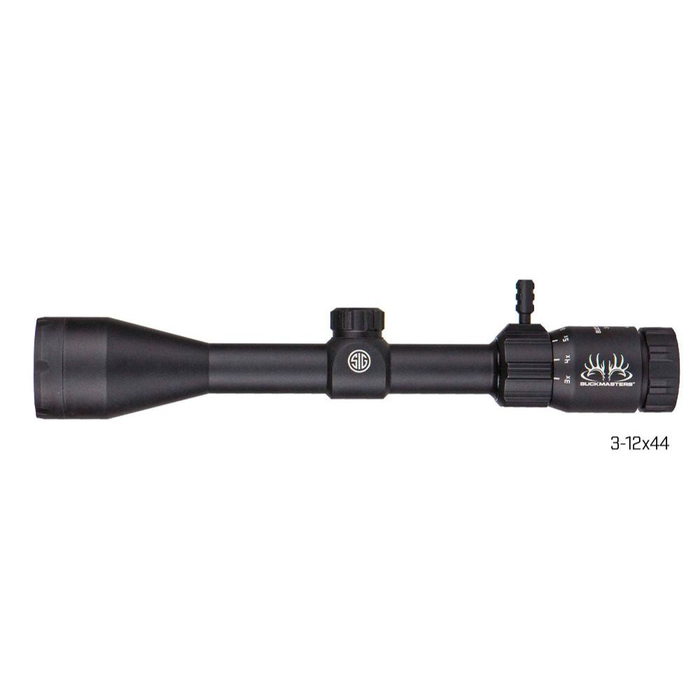 Sig Sauer Buckmasters Scope 3-12x44mm - Second Focal Plane Reticle - Up to 500 Yard Range