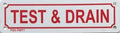 Sign Drain 6" x 2" Drain Sign for Fire Safety Compliance