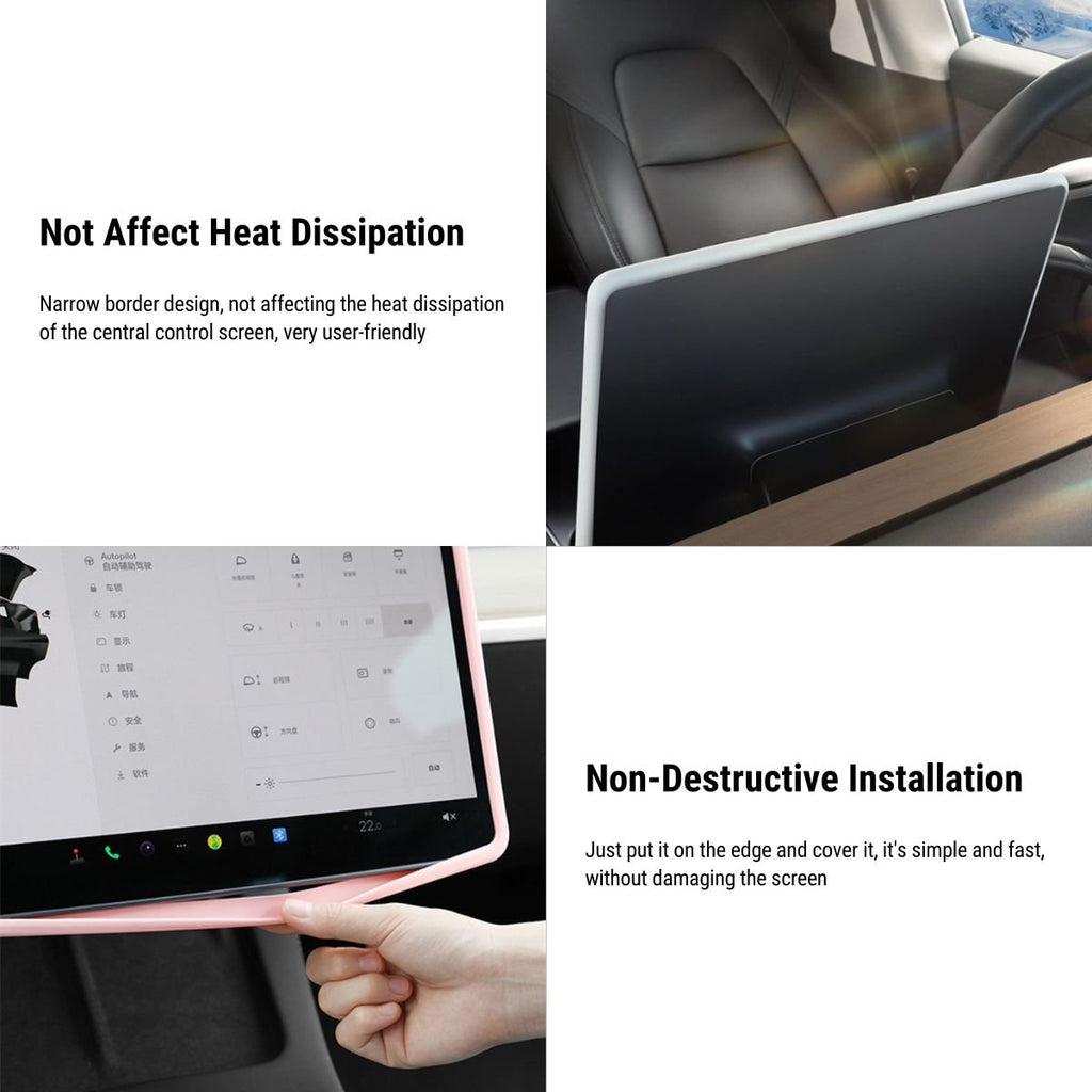 Silicone 15.6" Central Screen Protector Frame for Model 3 / Y