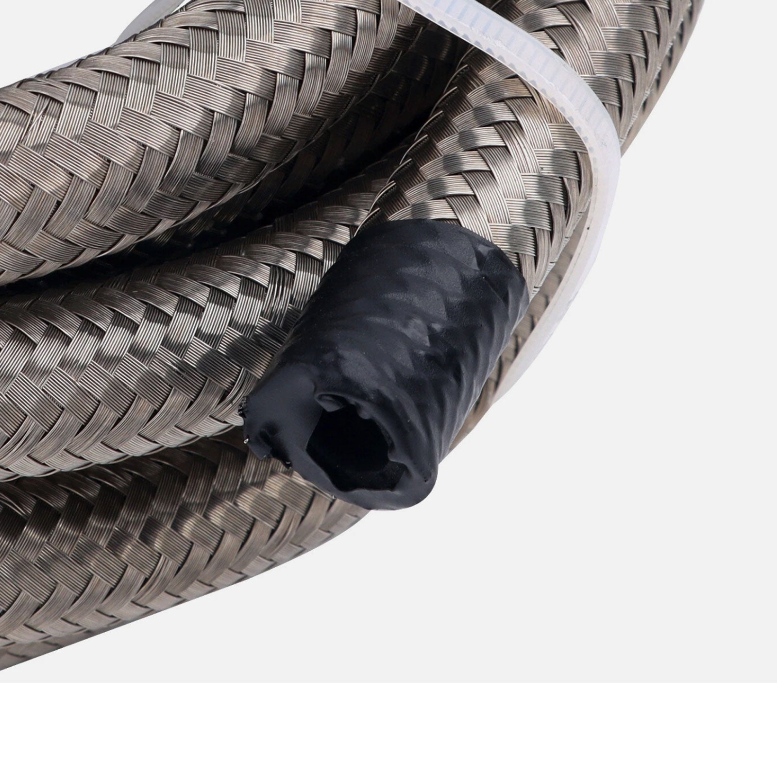 10AN/8AN/6AN Fitting Stainless Steel Braided Oil Fuel Hose Line Kit 5Feet Silver
