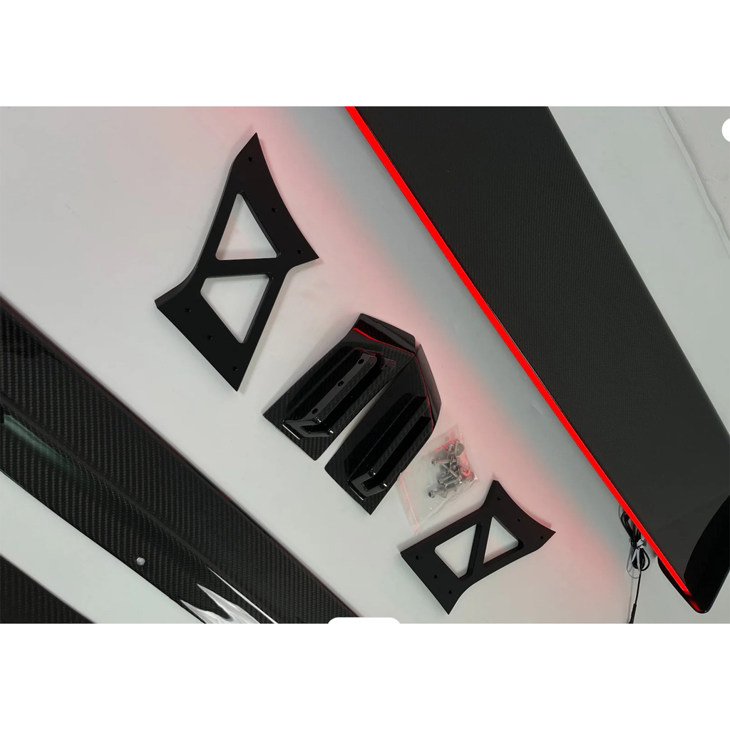 Prepreg Carbon Fiber Wing w/ LED for BMW G80 M3 G82 M4 G87 M2