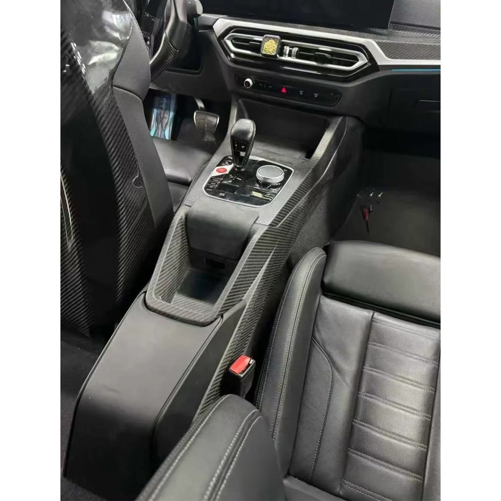 Carbon Fiber CSL Style Center Console Control Panel for BMW G87 M2 G80 M3 G82 M